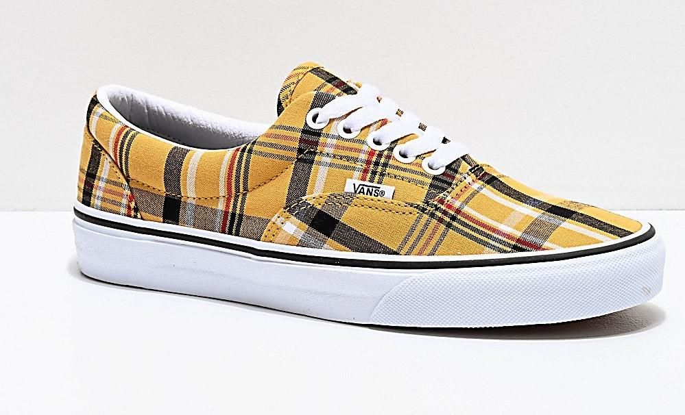 vans yellow plaid