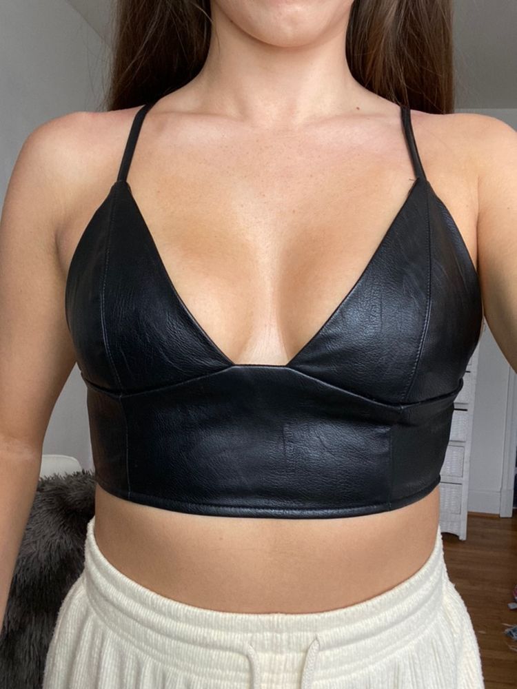 faux leather top forever 21