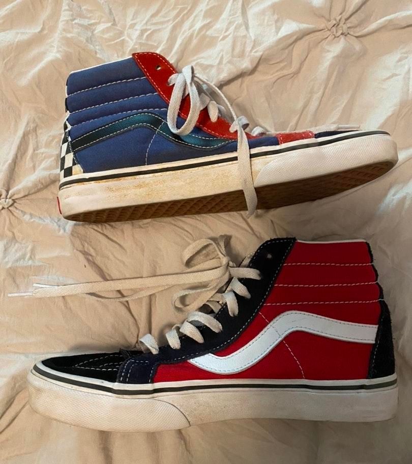 vans red white blue