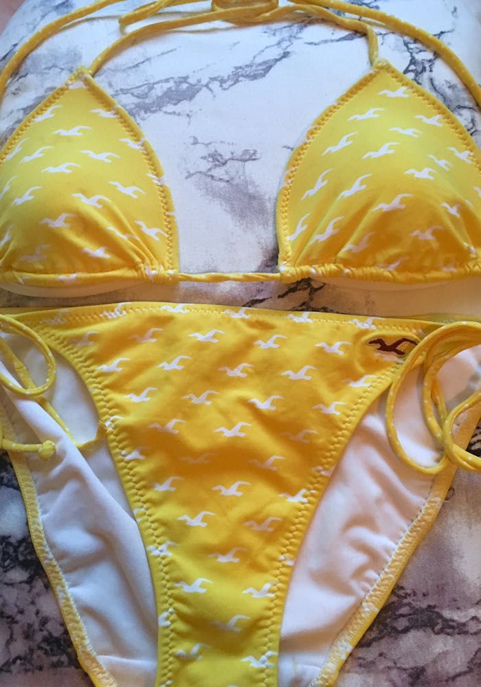 yellow hollister bathing suit