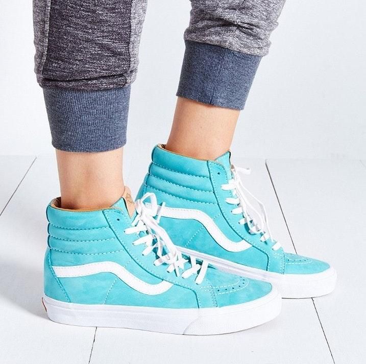 turquoise vans sk8 hi