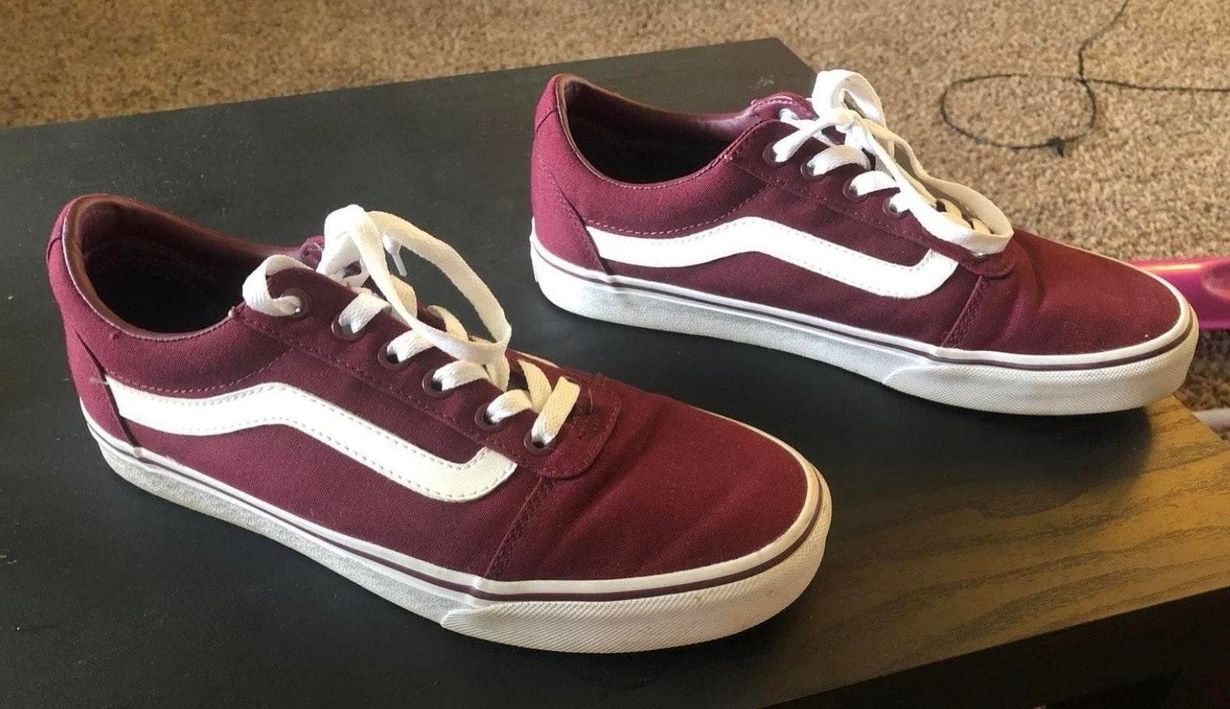 maroon low top vans