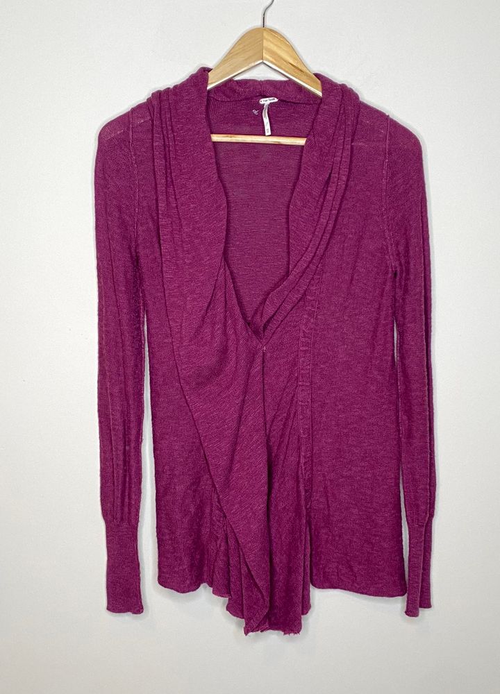 magenta cardigan sweater