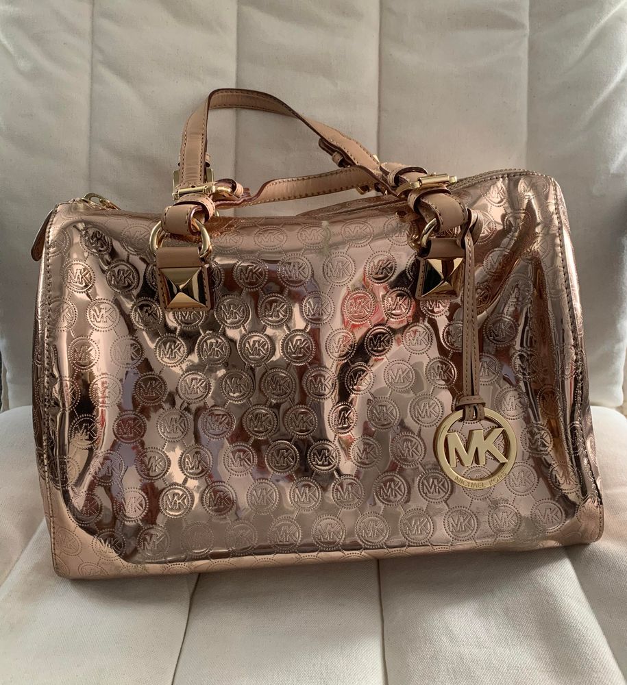 mk rose gold bag