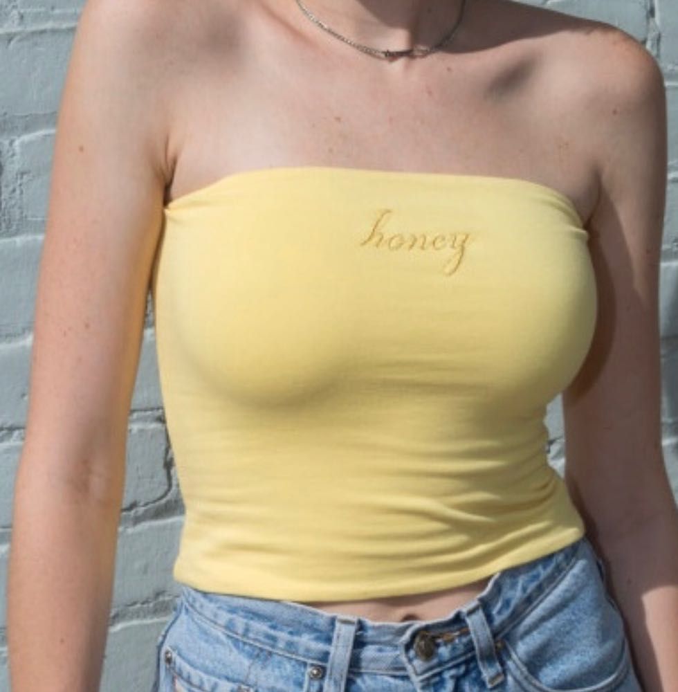 brandy melville yellow tube top