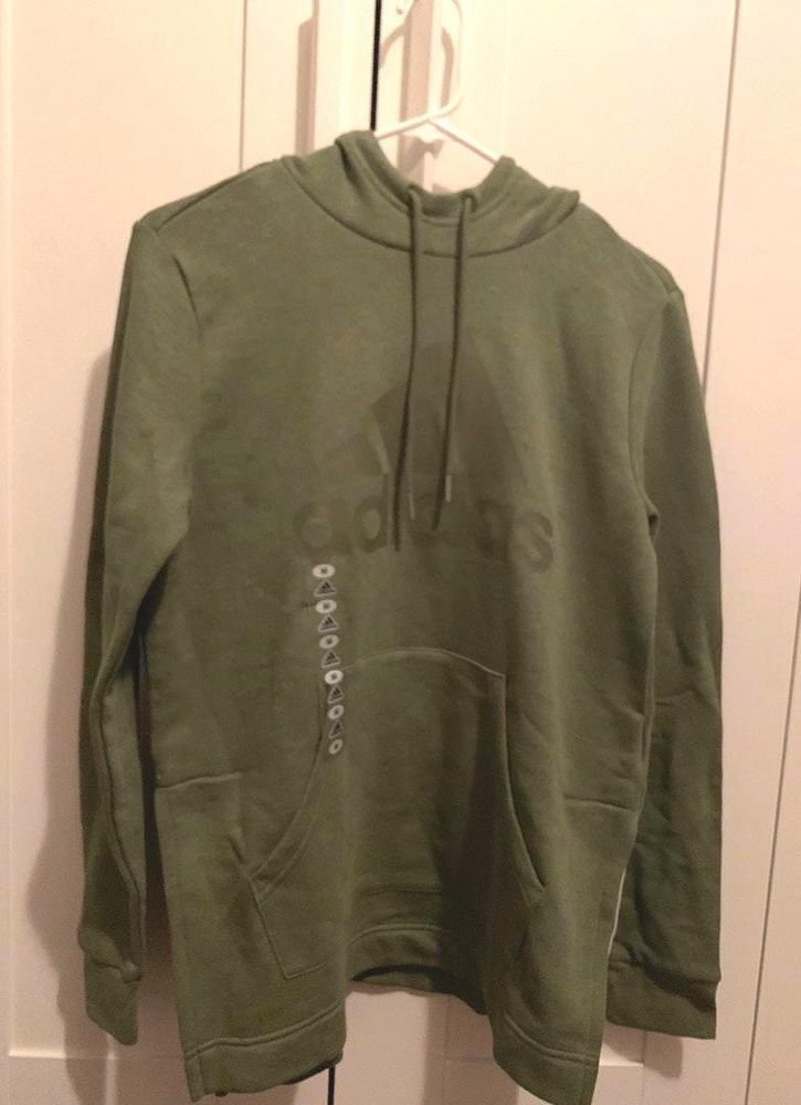 adidas army green hoodie