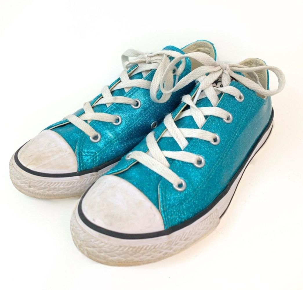 blue sparkle converse