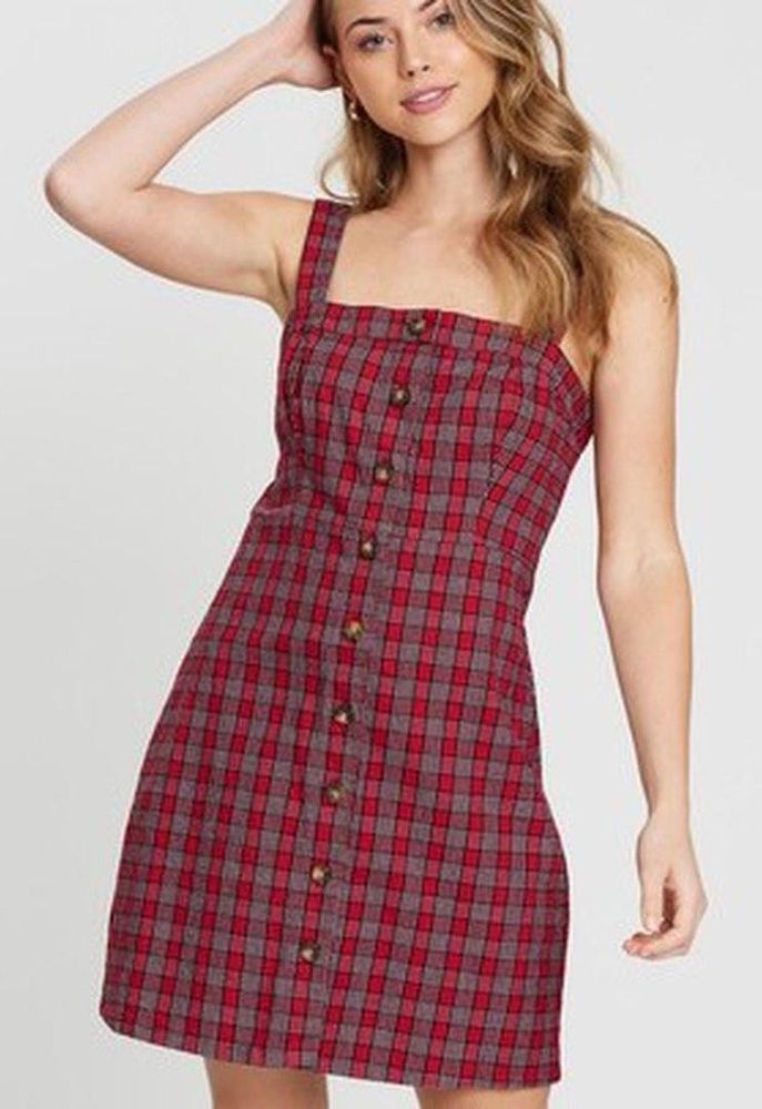 hollister plaid dress