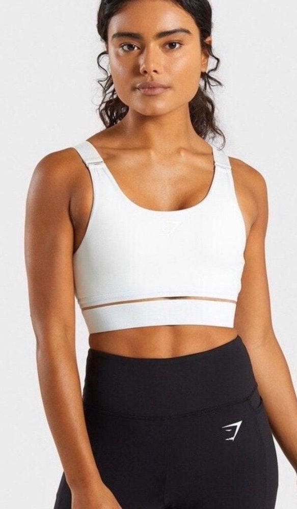 gymshark white sports bra