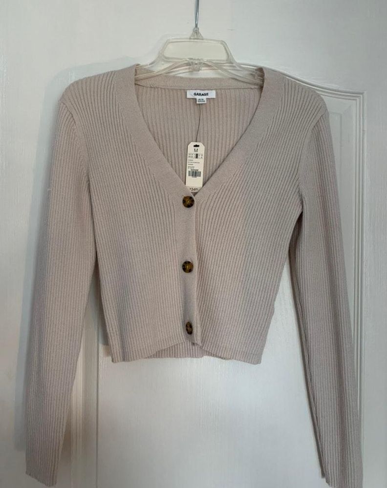 garage cropped cardigan