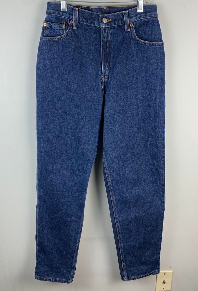 navy blue mom jeans
