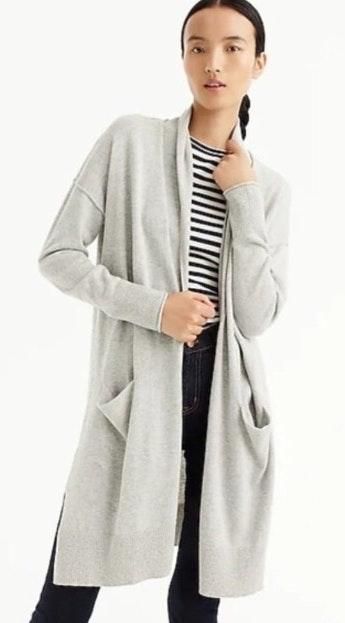 j crew duster cardigan
