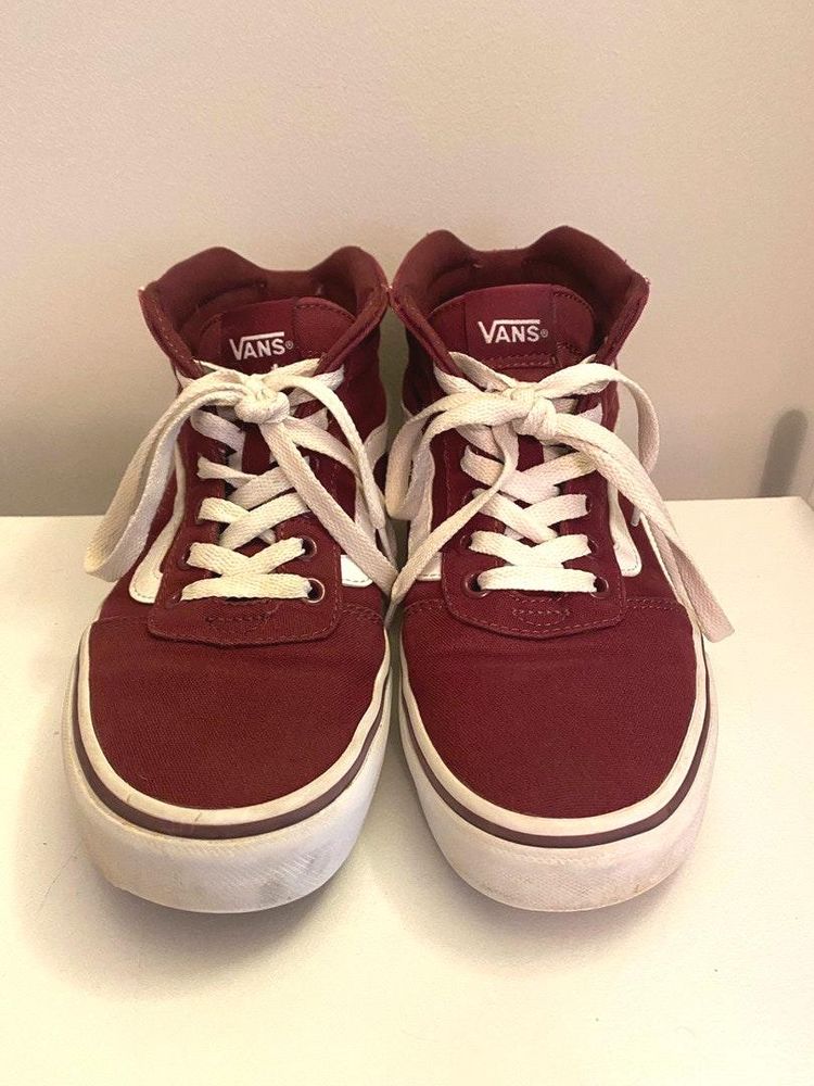 vans high top burgundy