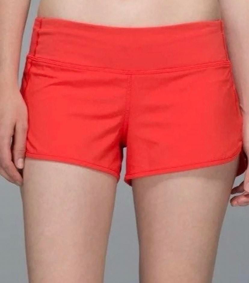 lululemon shorts red