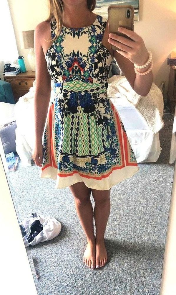 bailey blue eyelet ruffle dress