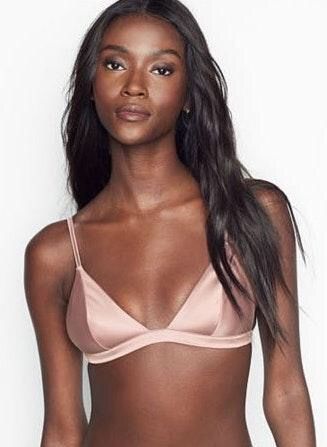 satin triangle bralette