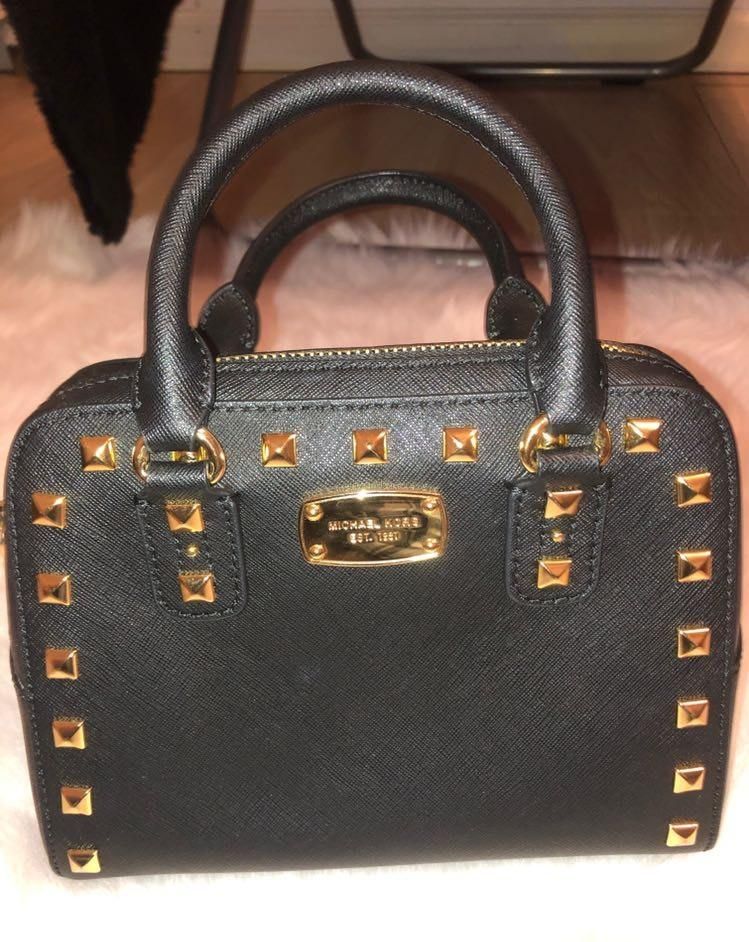 black and gold mk purse