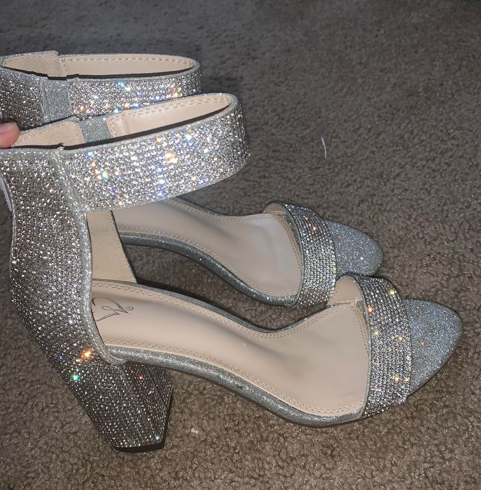 silver heels
