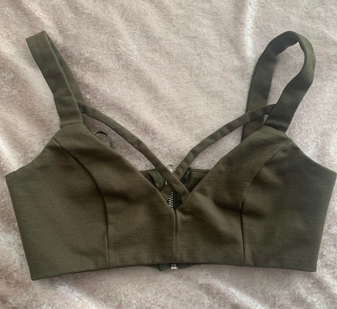 olive green bralette