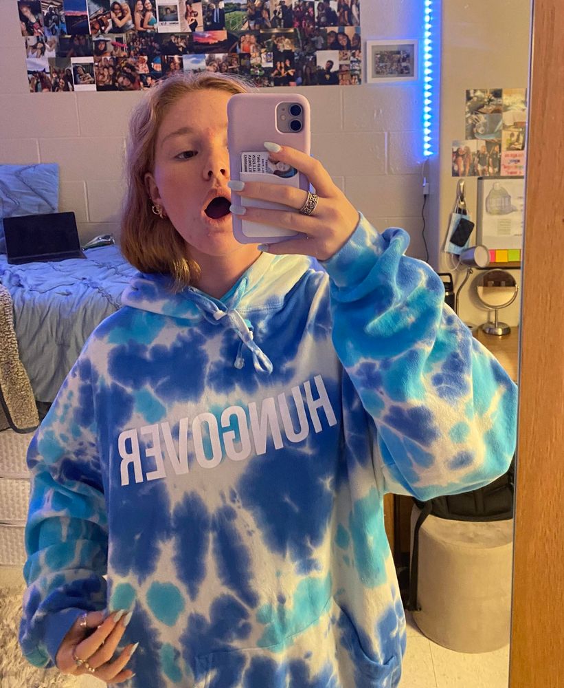 hungover tie dye hoodie