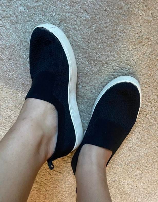 target black slip on shoes