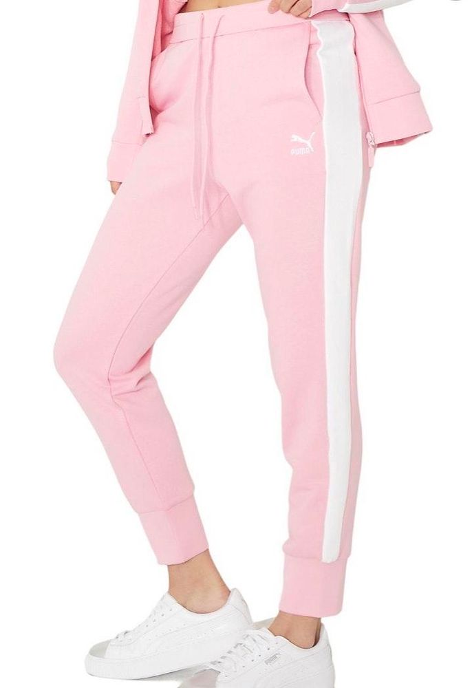 puma sweatpants pink