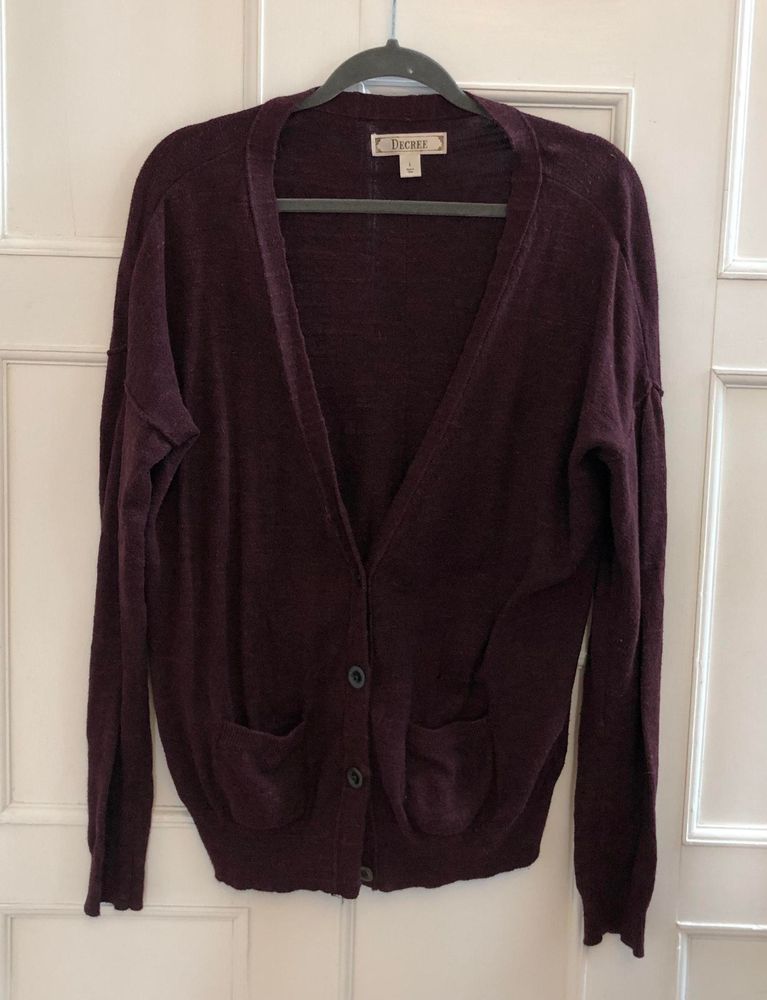 plum cardigan sweater