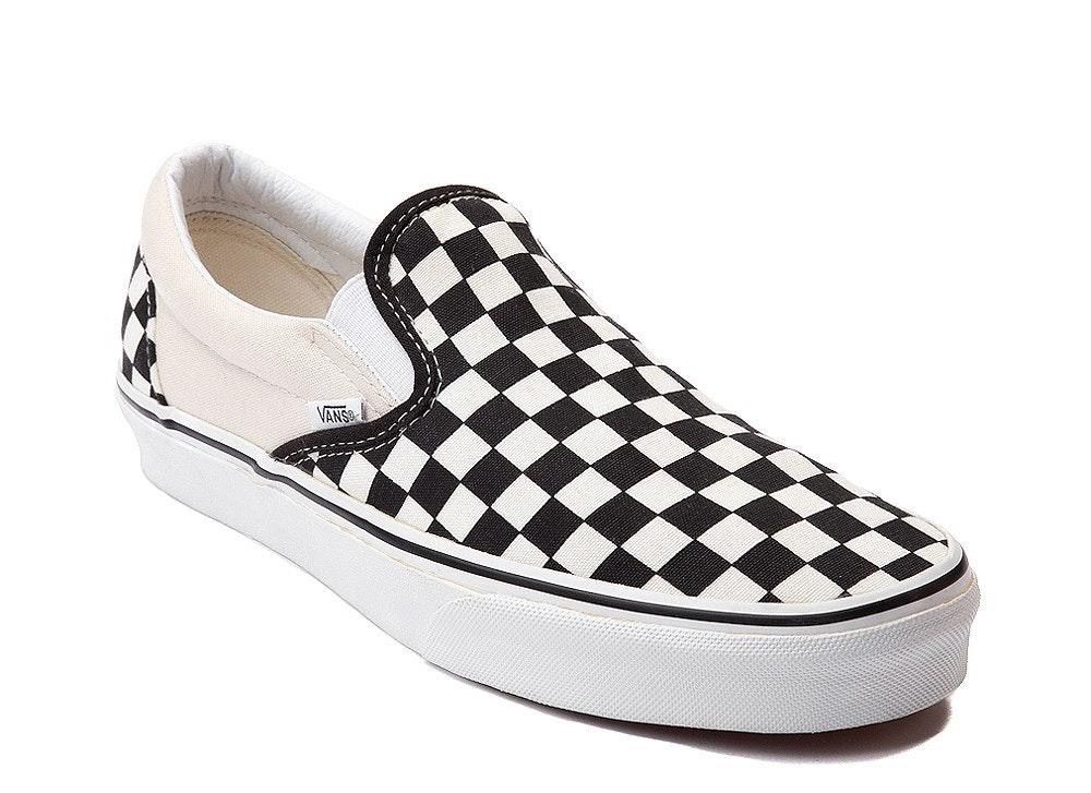 vans check slip ons