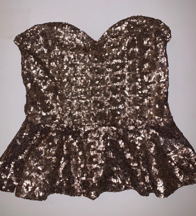 gold peplum top