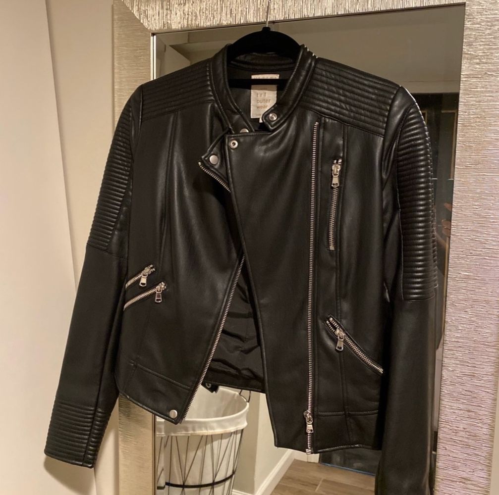 zara leather jacket