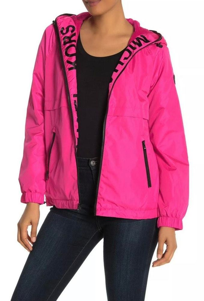 michael kors pink rain jacket