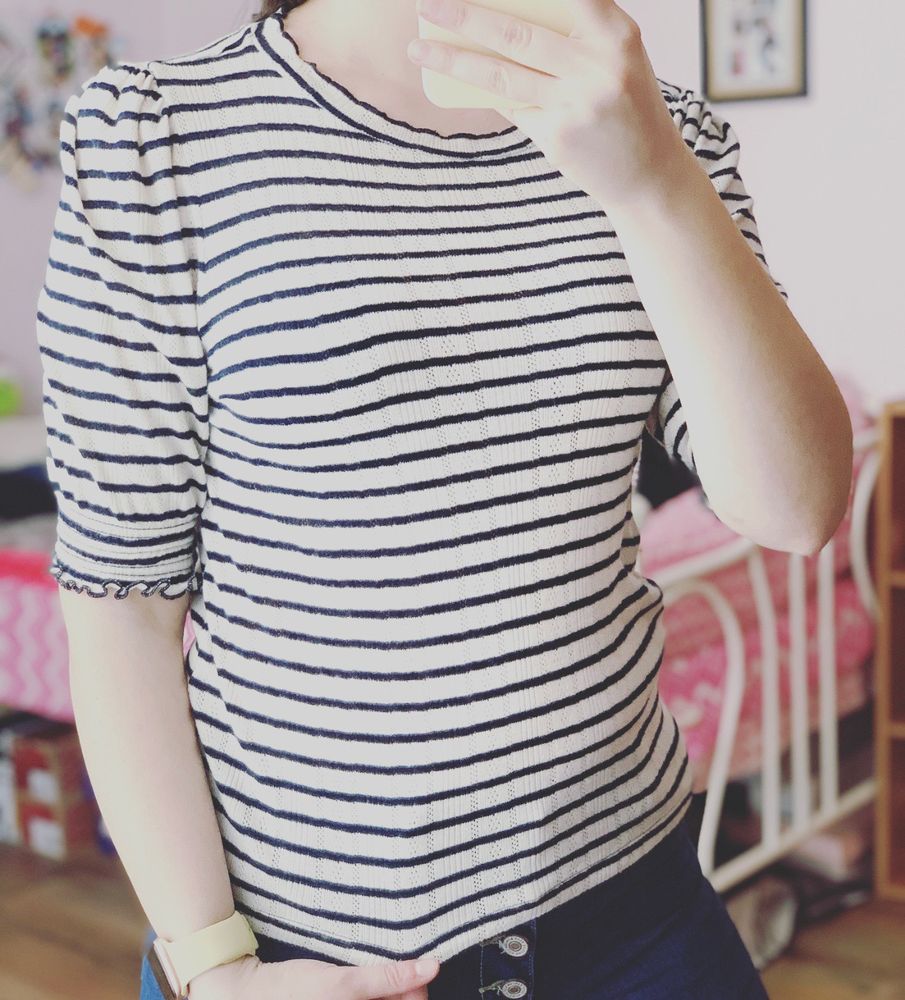 lucky brand puff sleeve top