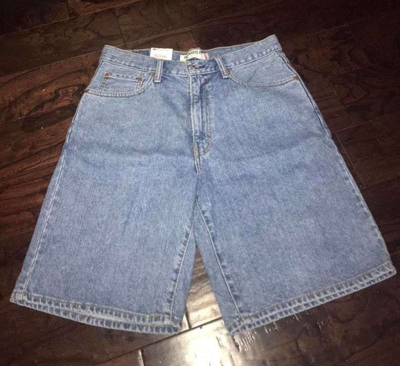 mens levi blue jean shorts