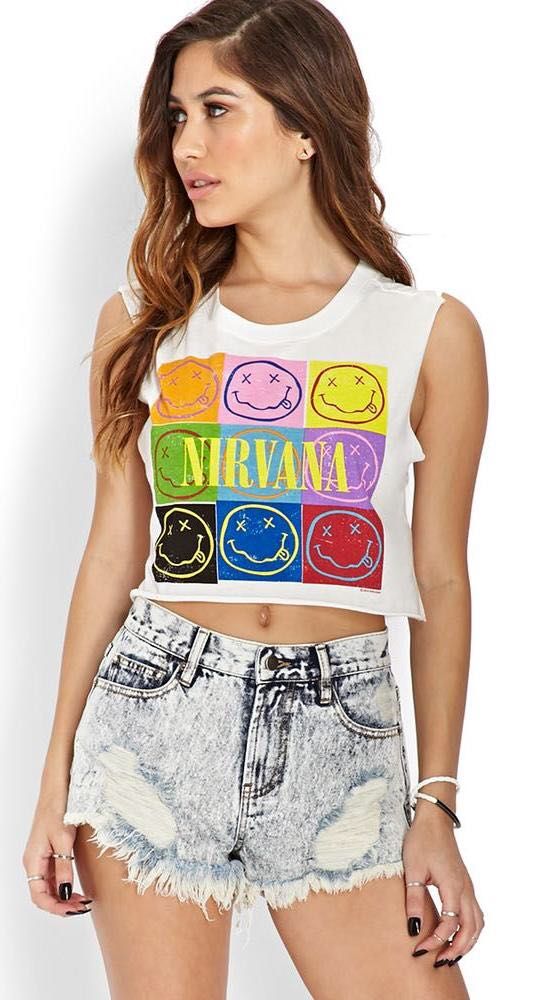 nirvana crop top forever 21