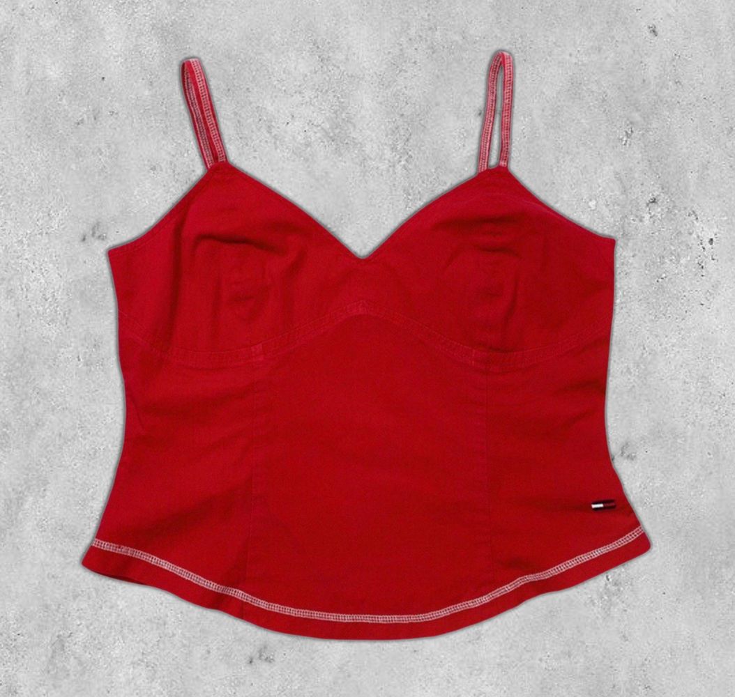 red tommy hilfiger crop top