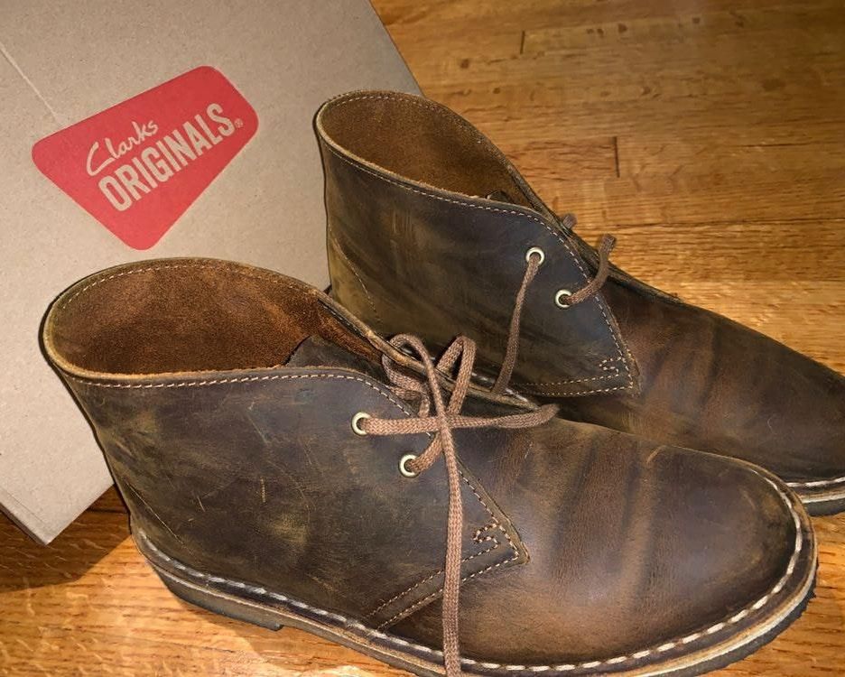 dark brown desert boots clarks