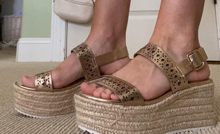 rose gold espadrilles