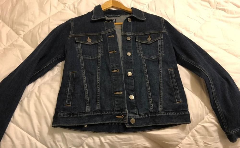 gap dark denim jacket