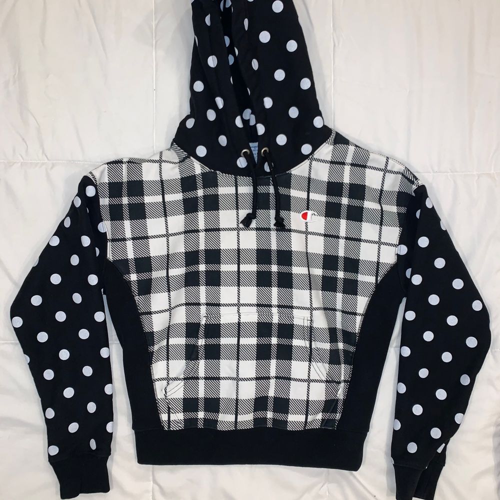 plaid champion hoodie
