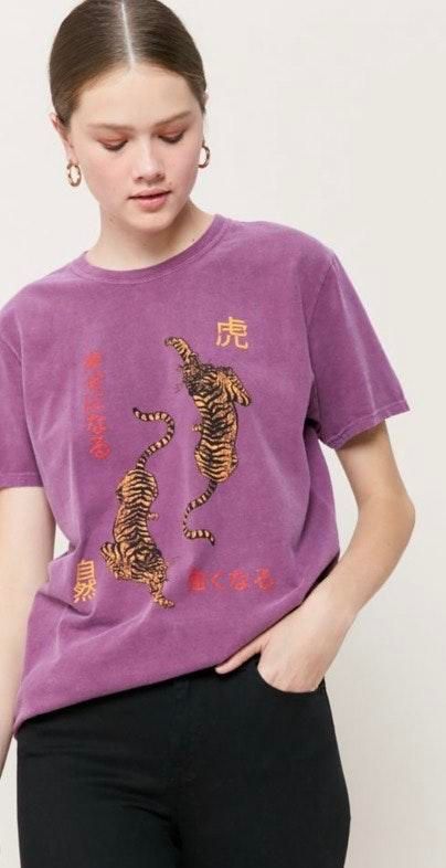 purple tiger shirt