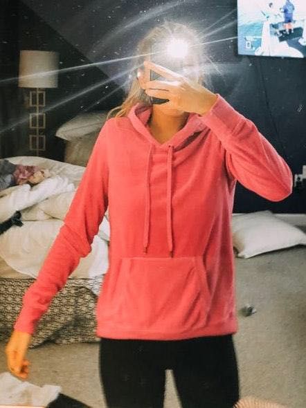 h&m velvet hoodie