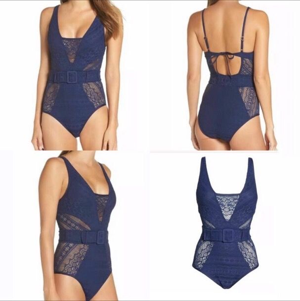 becca belted one piece