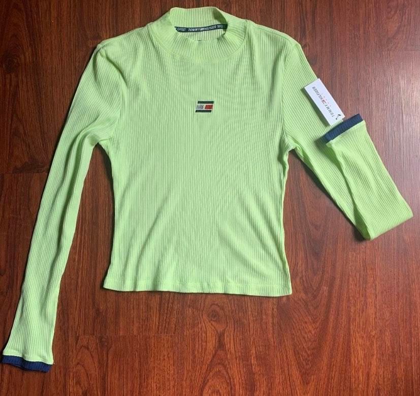 tommy hilfiger green long sleeve