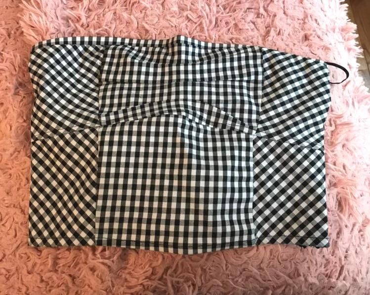 checkered tube top forever 21