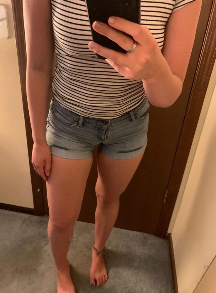 hollister midi shorts