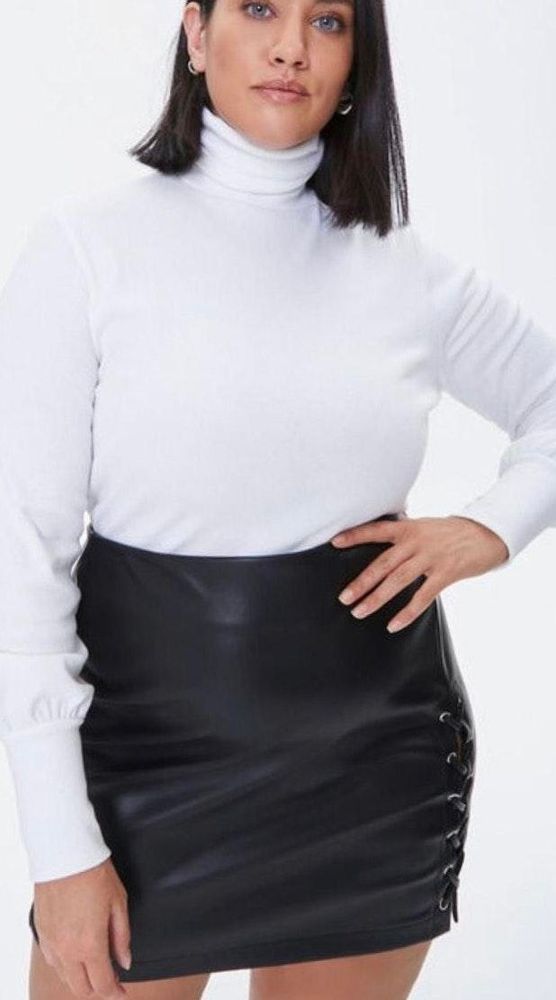 white turtleneck crop top forever 21