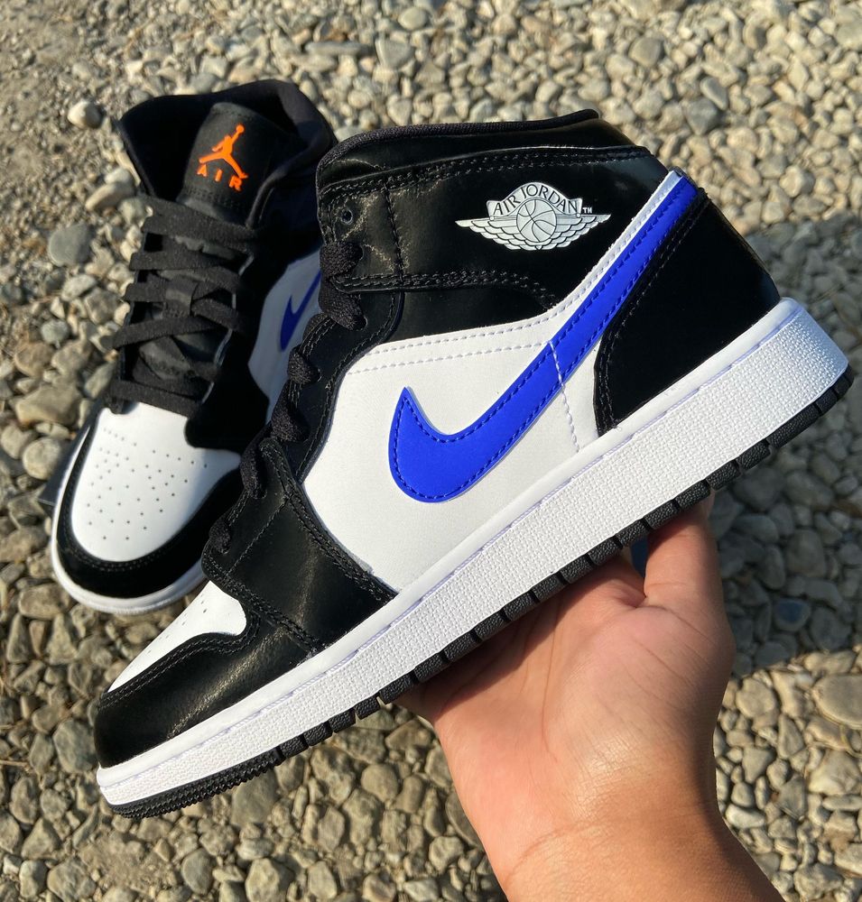 air jordan 1 mid racer blue