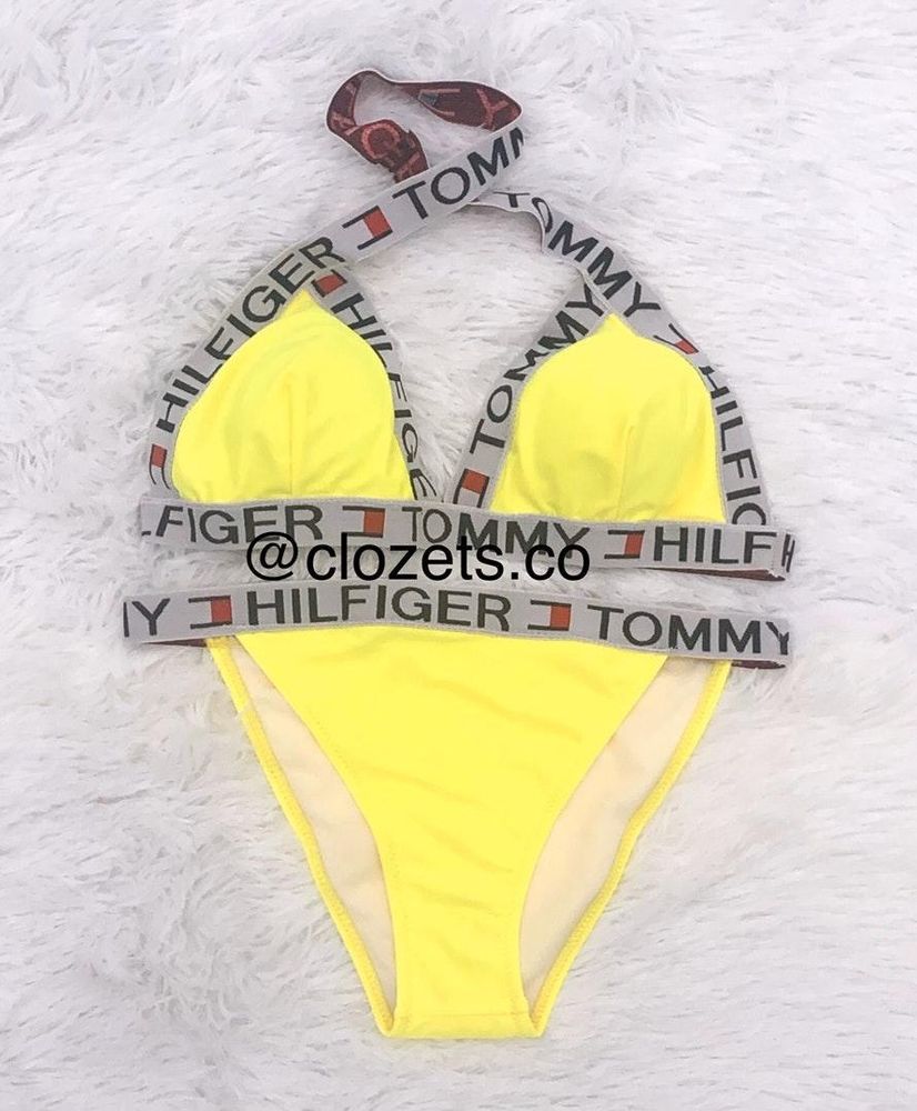 yellow tommy hilfiger bathing suit
