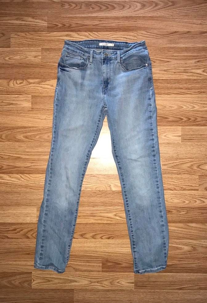 light blue jeans no rips