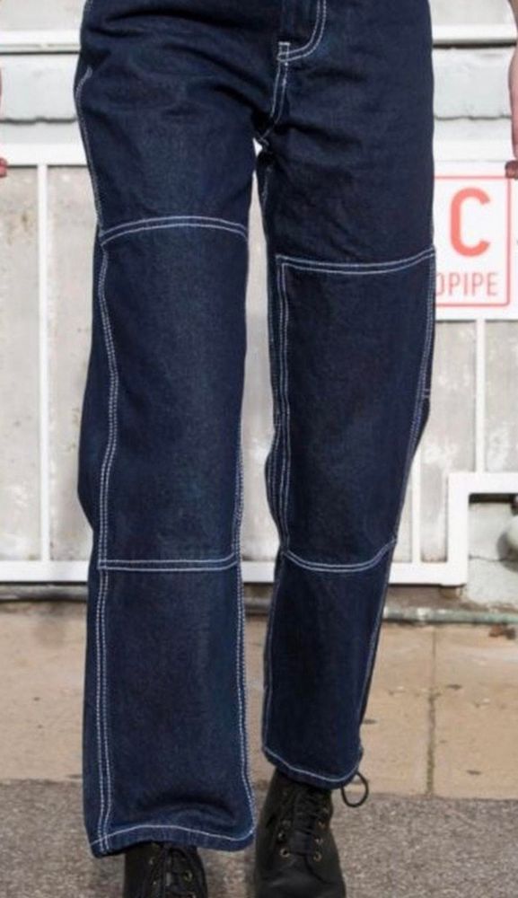 dark wash painter pants